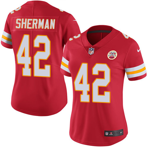 Women's Limited Anthony Sherman Nike Jersey Red - #42 Rush NFL Kansas City Chiefs